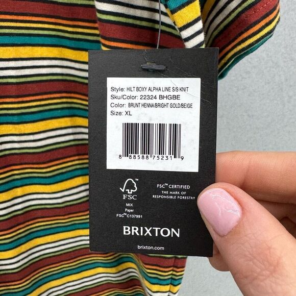 NWT BRIXTON Hilt Boxy Alpha Line Mens Tee Size XL - Picture 5 of 7